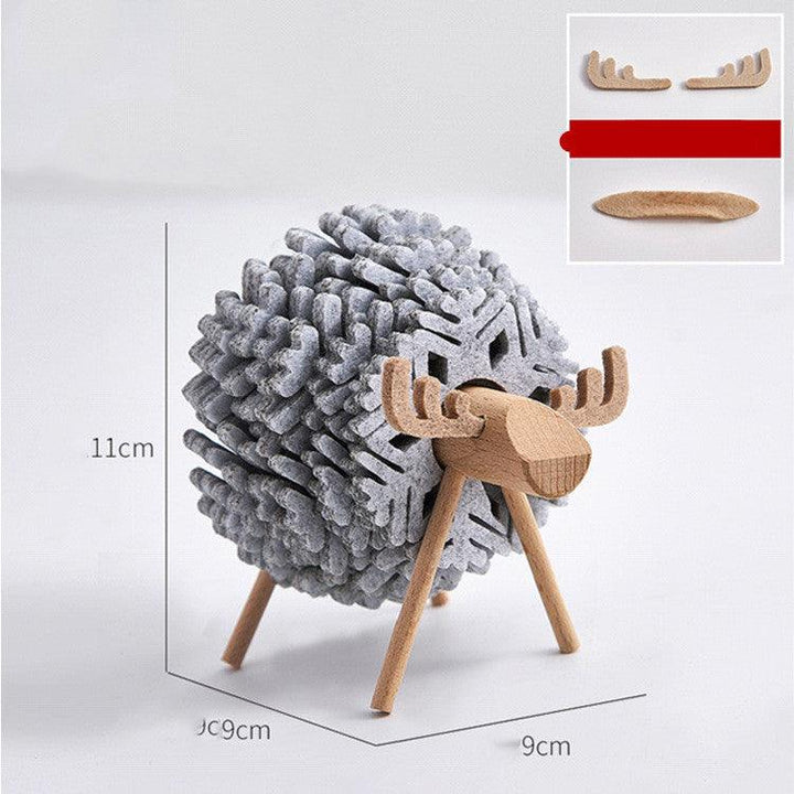 Sheep Elk Anti-Skid Absorbent Insulation Tea Ceremony Felt Coaster Japanese Style Creative Home Office - MRSLM