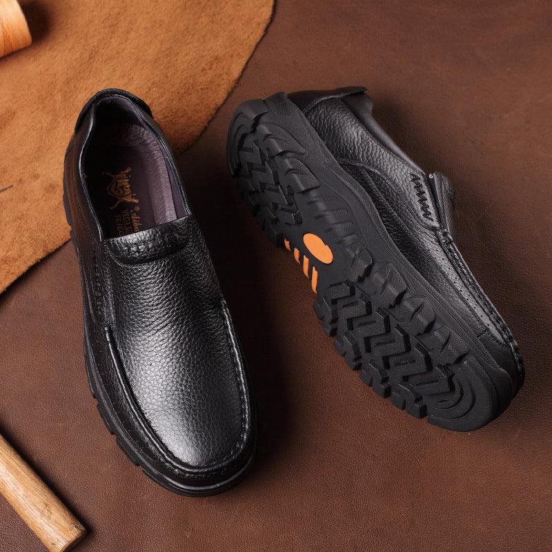 Fashionable Breathable Soft Sole Business Leather Shoes - MRSLM