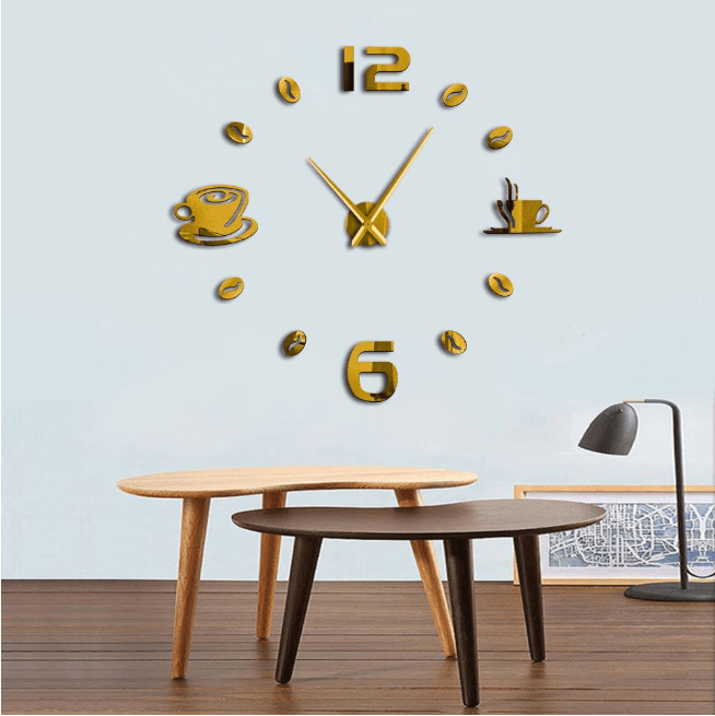 DIY wall clock living room bedroom creative 3D stereo mute home decoration wall clock - MRSLM