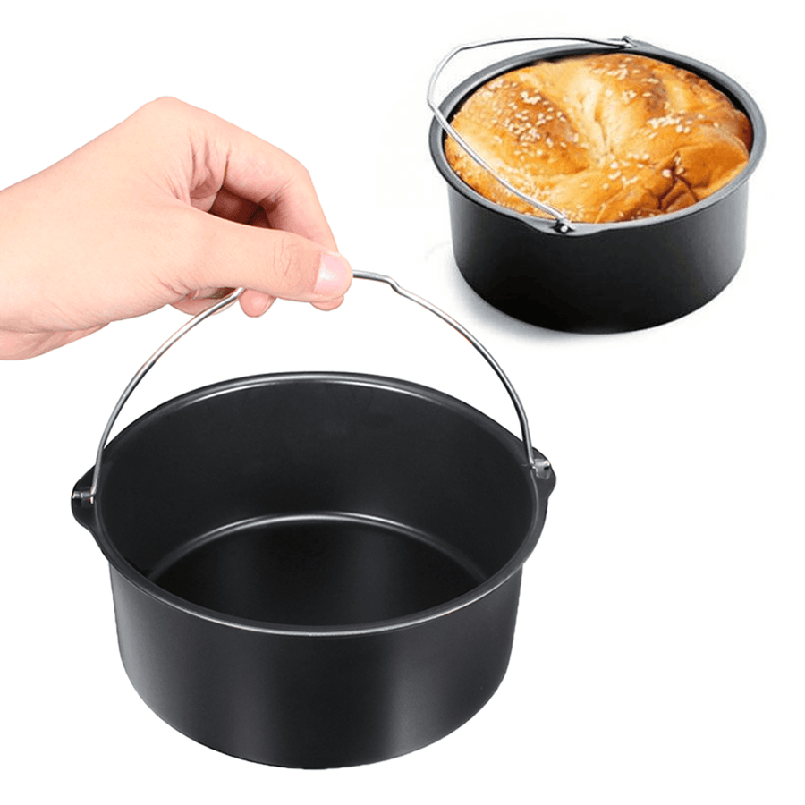 1.8L Air Fryer Bread Baking Basket Cake Pan Hot Air Oven Accessories - MRSLM