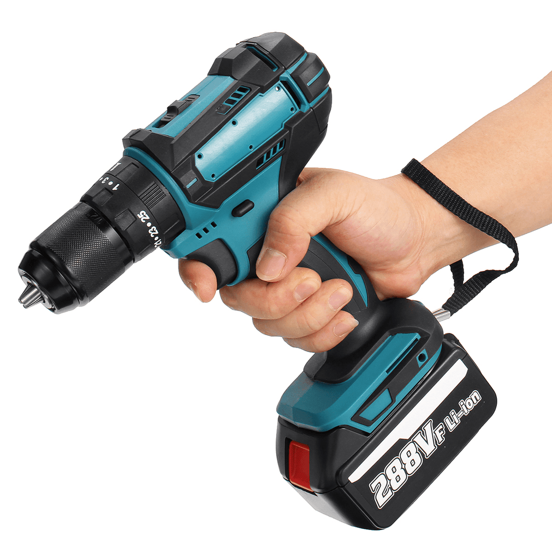 13Mm 800W Cordless Brushless Impact Drill Driver 25+3 Torque Electric Drill Screwdriver for Makita 18V Battery - MRSLM