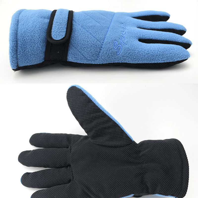 Men Women Winter Warm Gloves Climbing Riding Outdoor Windproof Anti-Slip Ski Mittens - MRSLM