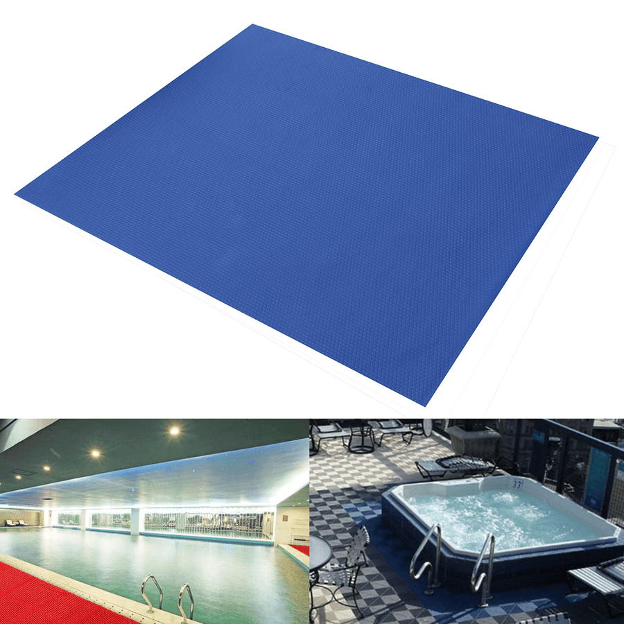 Multi-Size PVC Swimming Pool Anti-Skip Mat Polyester Cloth Easy to Clean Square Swimming Pool Cover - MRSLM