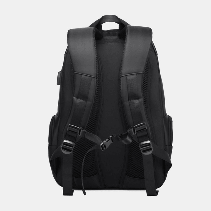 Men Large Capacity Nylon Fashion Waterproof USB Backpack - MRSLM