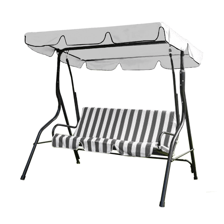 3 Seater Hammock Swing Canopy Sunshade Waterproof Garden Chair Top Cover Patio - MRSLM
