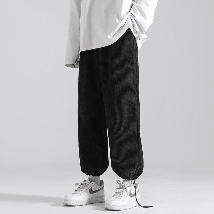 Drawstring Trousers Wide-Leg Straight-Leg Sports Sweatpants - MRSLM