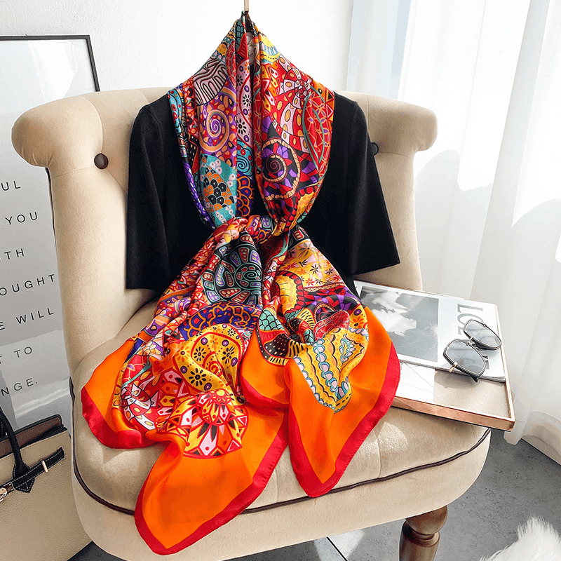 Wear a Shawl with a Daily Decorative Gauze Scarf - MRSLM