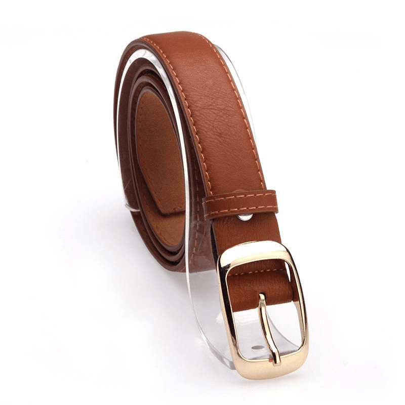 New Fashion All Match White Thin Ladies Belt - MRSLM