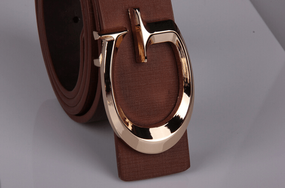 Casual Fashion Women'S Alloy Belt with Jersey Buckle - MRSLM