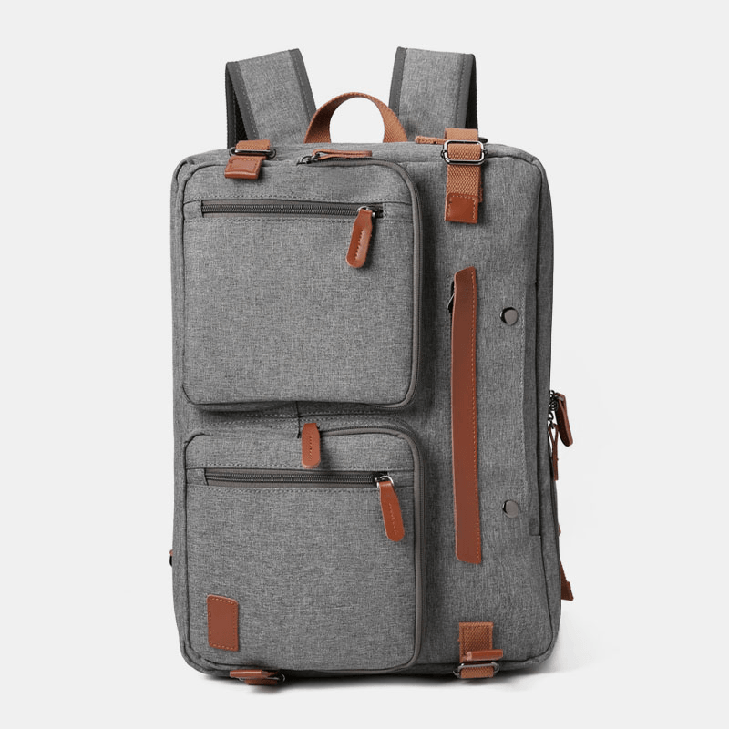 Men Casual Multicarry Large Capacity 15.6/17 Inch Laptop Bag Backpack Multi-Pocket Crossbody Bag - MRSLM