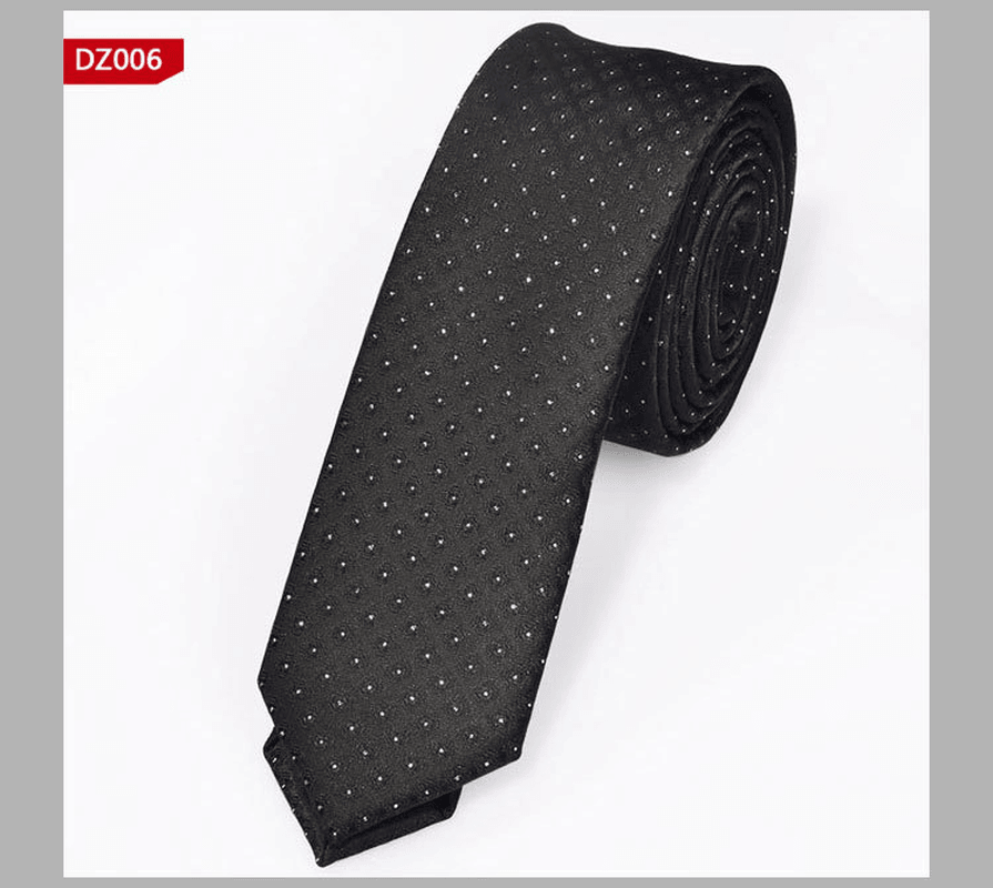 British Style Polyester Yarn Dyed Male 5Cm Narrow Tie - MRSLM