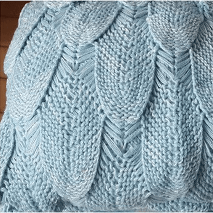 Mermaid Tail Blankets Yarn Knitted Handmade Crochet Mermaid Blanket Kids Throw Bed Wrap Super Soft Sleeping Bed - MRSLM