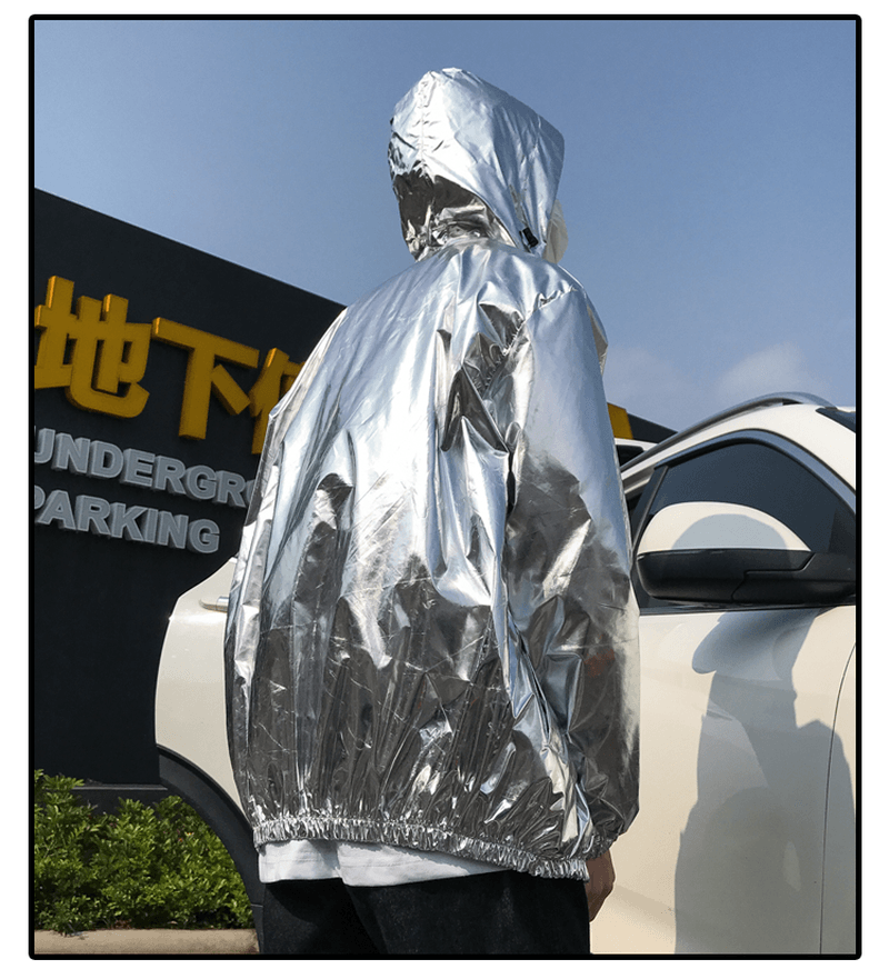 Gold and Silver Reflective Laser Show Shiny Jacket - MRSLM