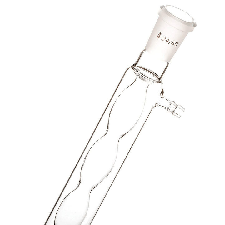 24/40 300Mm Glass Allihn Condenser Chemistry Lab Experiment Test with Spherical Inner Tube Straight Mouth - MRSLM