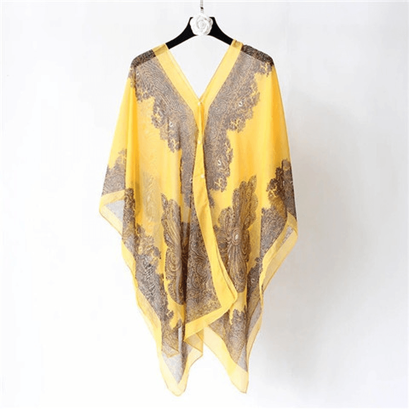 Fashionable Women'S Multifunctional Printed Chiffon Shawl - MRSLM