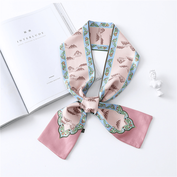 Narrow Long Silk Scarf Female Print Small Scarf Small Streamer Scarf - MRSLM