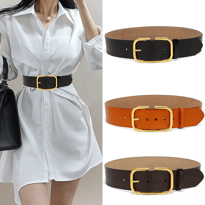 EAM-PU Leather Belt with Large Slit Buckle - MRSLM