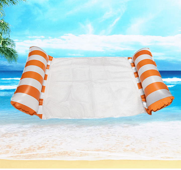 PVC Water Hammock Recliner Inflatable Floating Swimming Mattress Sea Swimming Ring Pool Party Toy Lounge Bed for Swimming Max Load 100KG - MRSLM