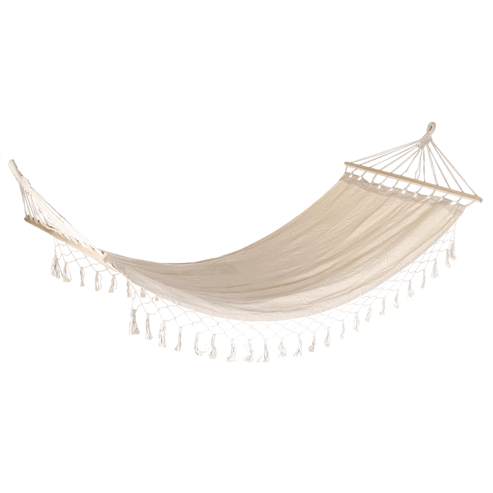200*100CM Hand-Woven Tassel Hammock Portable Outdoor Tent Hanging Swing Hiking Chair for Camping - MRSLM