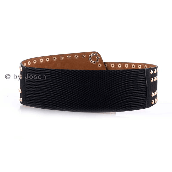 Personalized Rivet Punk Ladies with Elastic Wide Waistband Fashion Belt - MRSLM