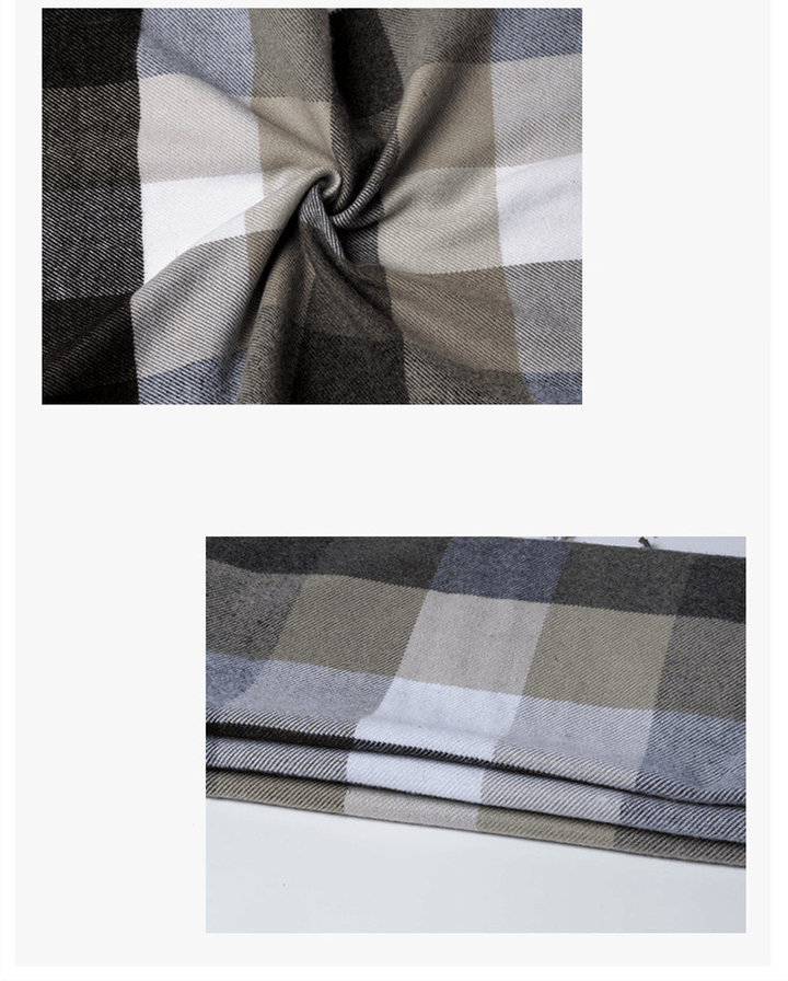 Stylish and Versatile Men'S Plaid Warm Scarf - MRSLM