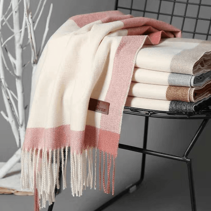 Imitated Wool All-Match Double-Sided Autumn and Winter Thickened Warm Scarf - MRSLM