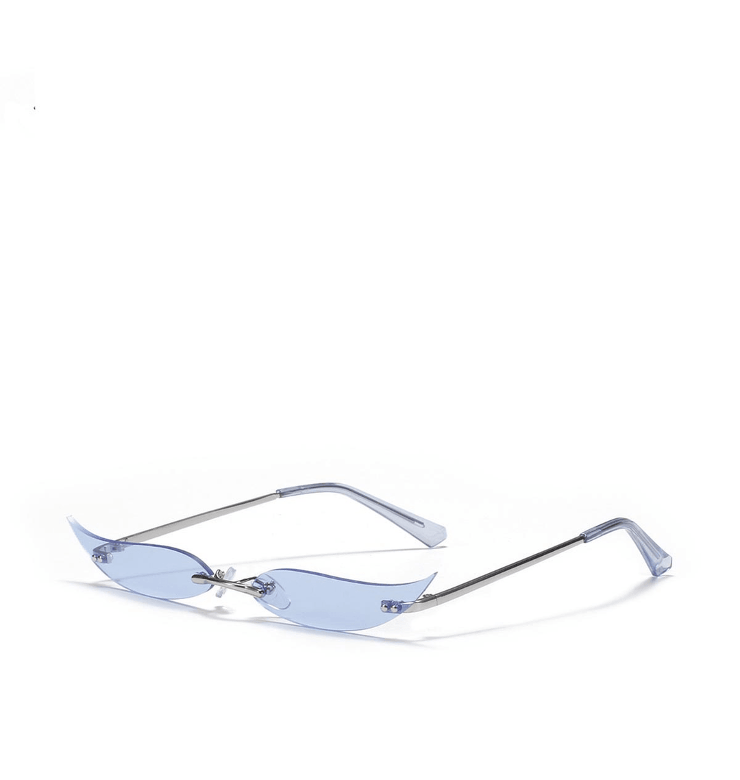 Rimless Metal Pointed Cat-Eye Sunglasses - MRSLM