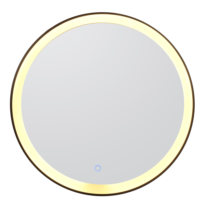 Recharging Makeup Vanity Mirror Magnifying Mirror 3 Lighting Modes round Aluminum Alloy Bathroom Decorative Mirror - MRSLM
