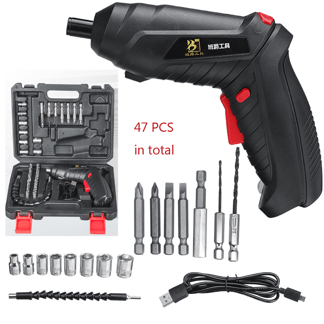 3.6V Rechargeable Electric Cordless Screwdriver Drill Driver Set Power Tool - MRSLM