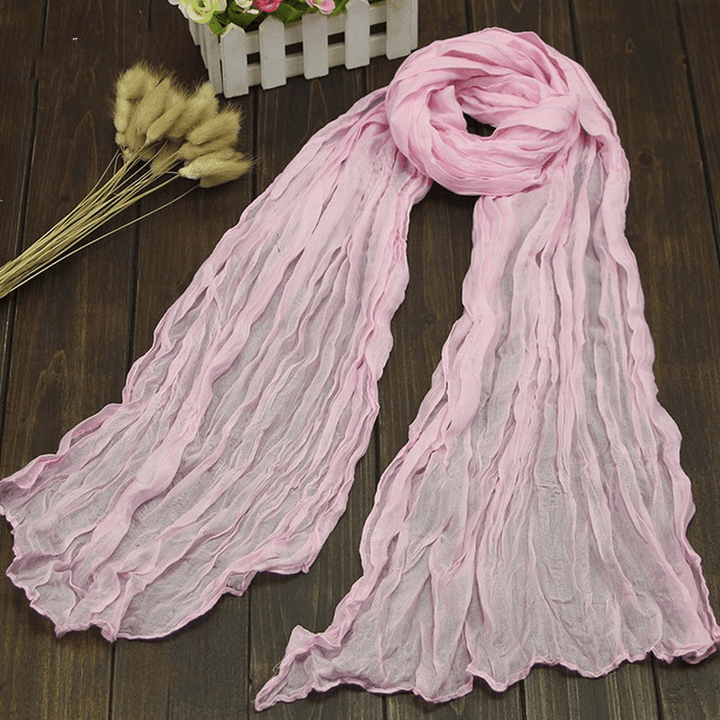 Bali Pure Cotton Yarn Fold Scarf Children Candy Color Autumn - MRSLM