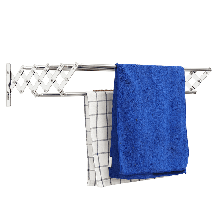 Stainless Steel Towel Organizer Towel Rack Retractable Towel Rack Bath Towel Holder Storage Organizer for Home Hotel - MRSLM