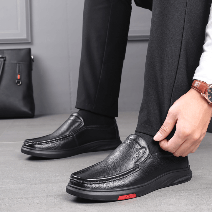 Men round Toe Classic Business Casual Leather Shoes - MRSLM