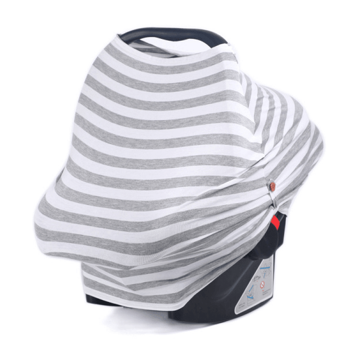 Women Multi-Use Nursing Breastfeeding Cover Scarf Stretchy Baby Car Seat Cover Shopping Cart Cover - MRSLM