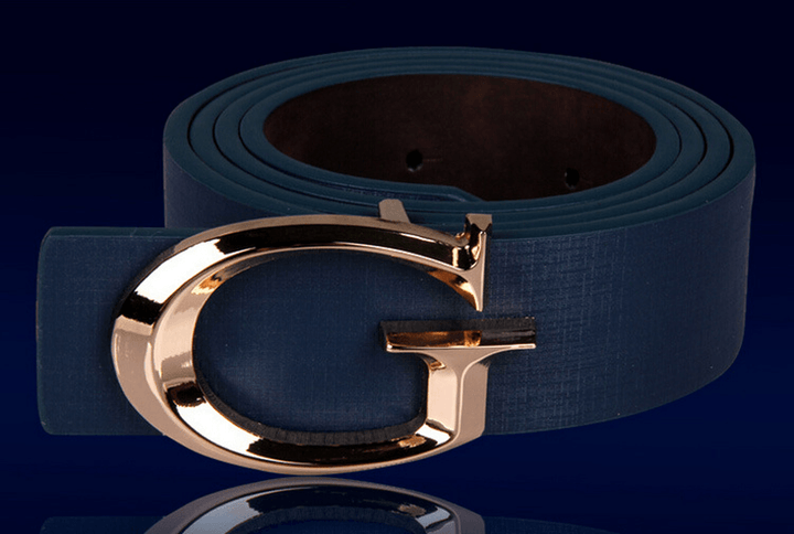 Casual Fashion Women'S Alloy Belt with Jersey Buckle - MRSLM