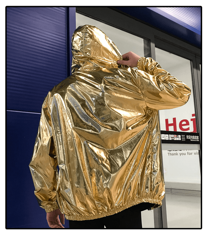 Gold and Silver Reflective Laser Show Shiny Jacket - MRSLM