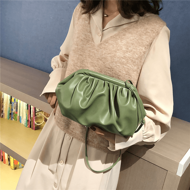 Women Fashion Solid Pouch Crossbody Bag Shoulder Bag - MRSLM
