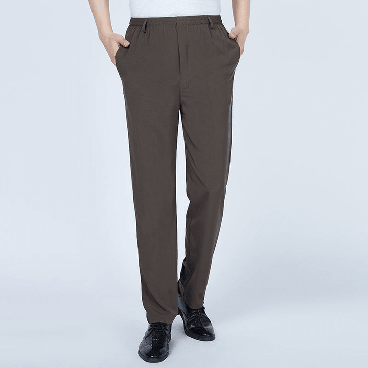Middle-Aged and Elderly Casual Trousers High Waist - MRSLM