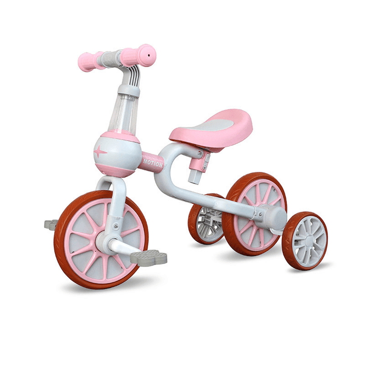 PORSA PIM 3-In-1 Kids Tricycle Baby Balance Bike Ride Slip Dual Mode Children Bike with Detachable Pedal for 1-4 Year Old - MRSLM