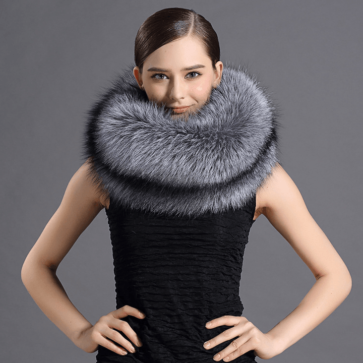 Bib Silver Fur Scarf for Men and Women - MRSLM