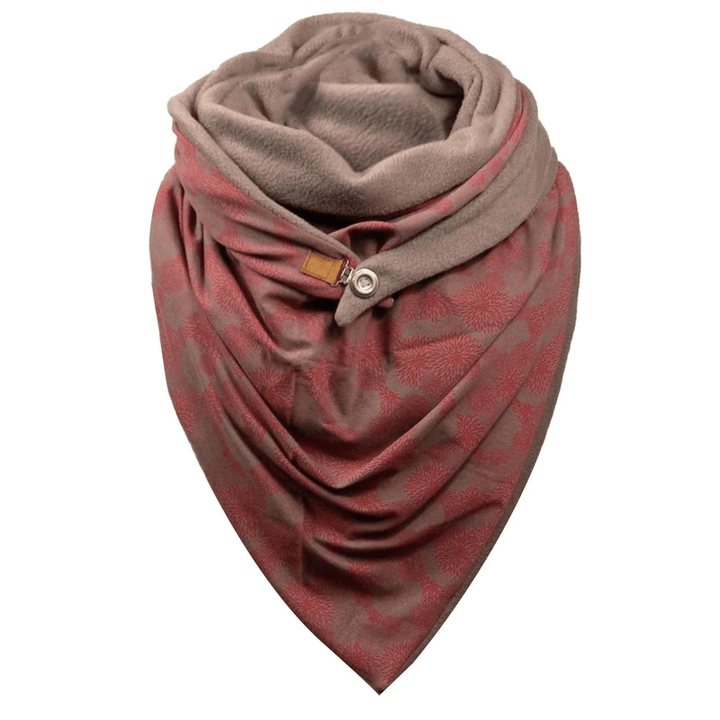 Padded Warm Shawl Printed Bib Scarf - MRSLM