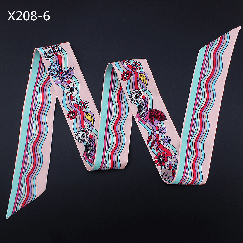 Narrow and Long Ribbon Twill Scarf - MRSLM