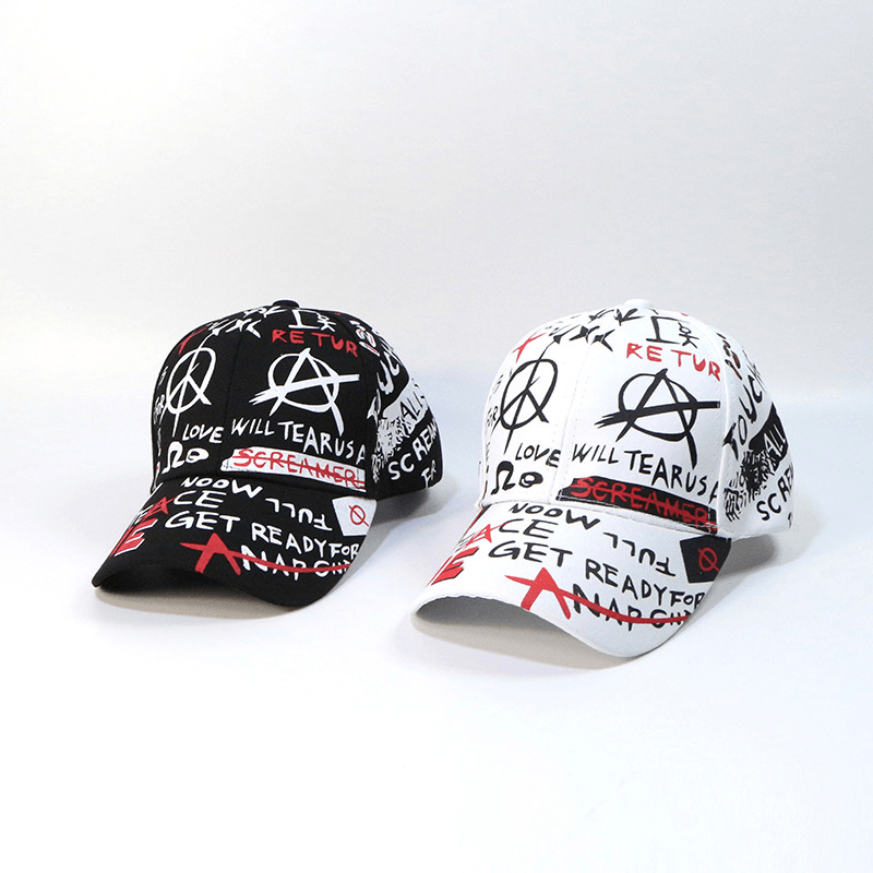 New Style Hat Graffiti Baseball Cap Outdoor Shade Sun Protection Cap Hat Trendy Hip Hop Hat OEM - MRSLM