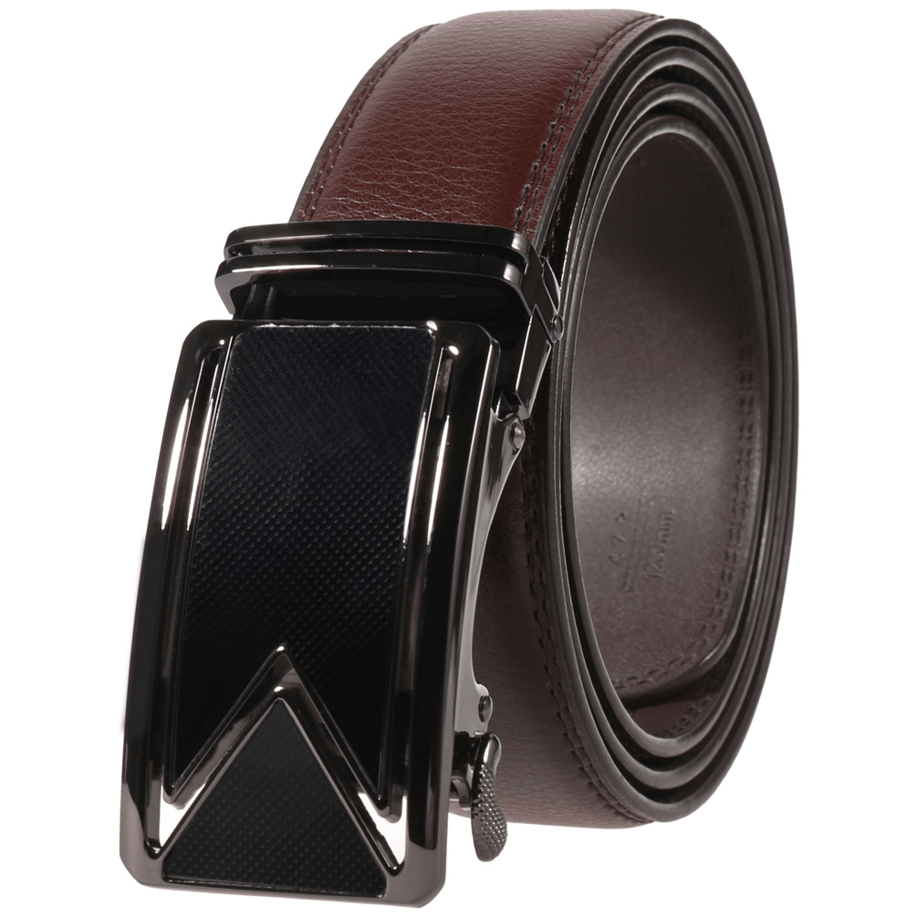 Fashion Men'S Two-Layer Cowhide Automatic Buckle Trouser Belt - MRSLM