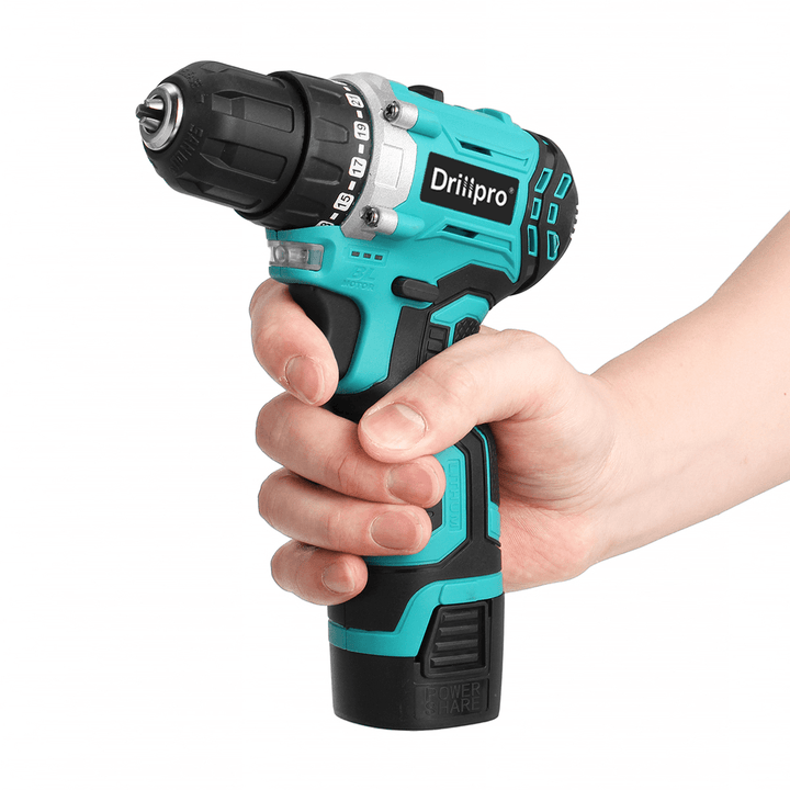 Drillpro 16.8V Brushless Electric Drill Driver Portable Rechargeable Screwdriver Power Tool W/ 1/2 Battery - MRSLM