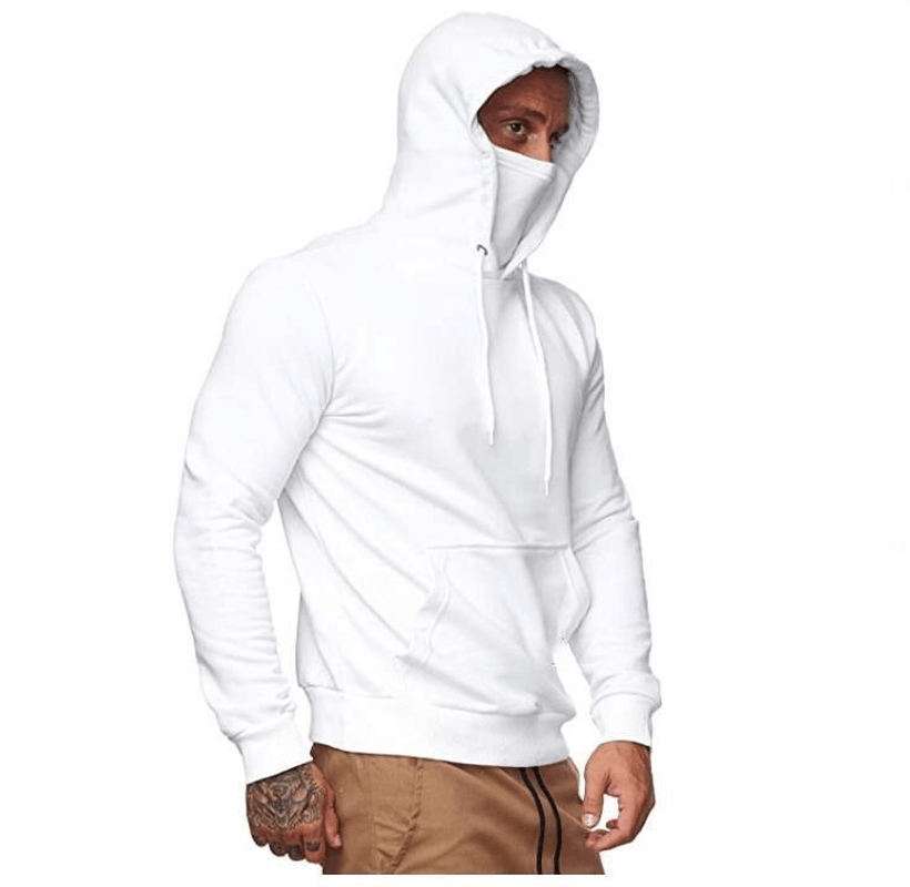 Men'S Solid Color plus Fleece Hoodie Sweatshirt - MRSLM