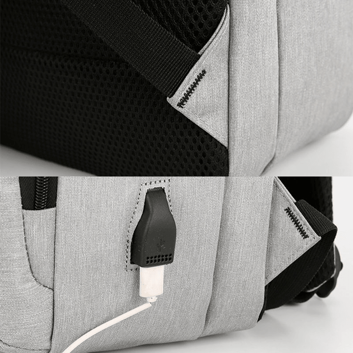 Men USB Charging Waterproof Large Capacity Business Travel 16 Inch Laptop Bag Travel Bag Backpack - MRSLM