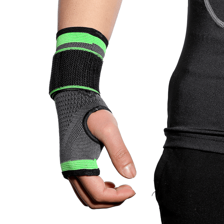KALOAD Dacron Breathable Wrist Support Palm Protection Adults Weight Lifting Sports Bracers Gym Fitness Protective Gear - MRSLM