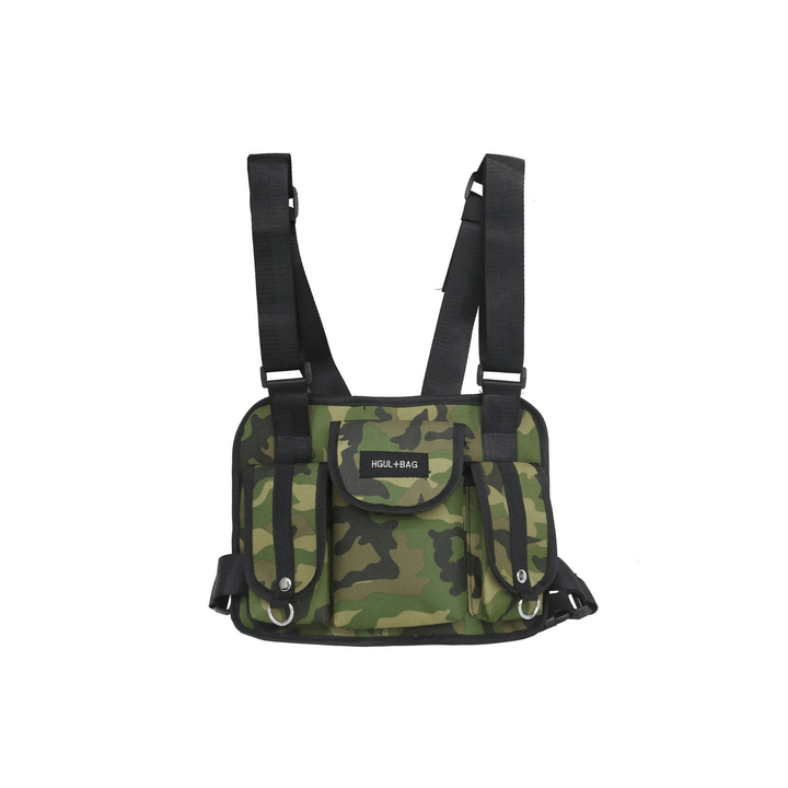 Men Oxford New Tactical Outdoor Crossbody Bag Personality Cool Sports Bag Camouflage Vest Bag - MRSLM