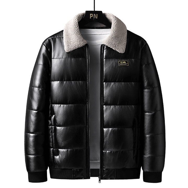 Lapel Collar Trendy Men'S Winter Jacket Thickened - MRSLM