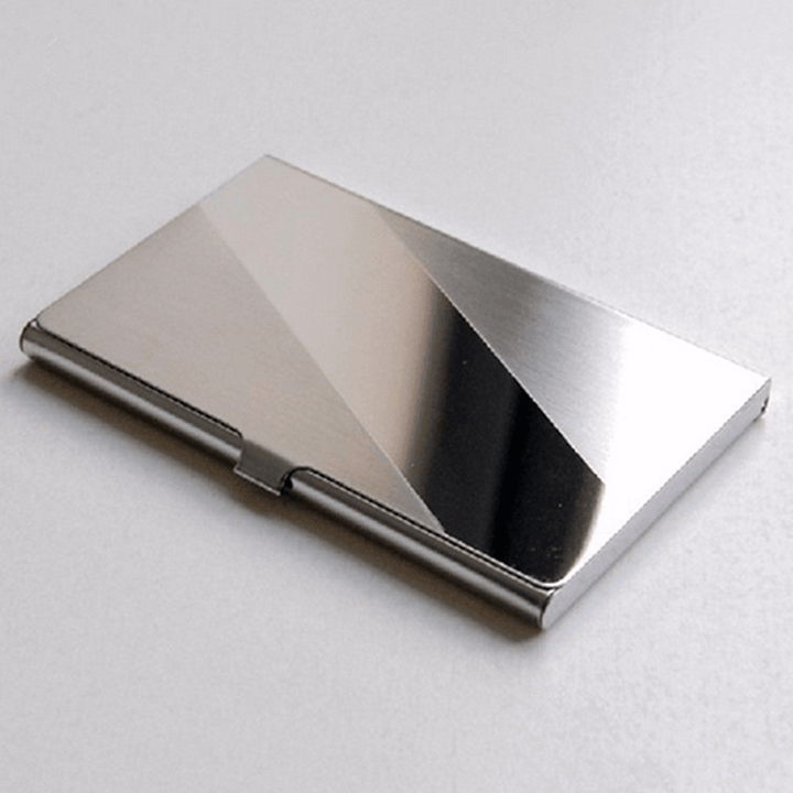Stainless Steel Business ID Credit Card Holder Name Card Wallet Metal Pocket Box Case Holder - MRSLM